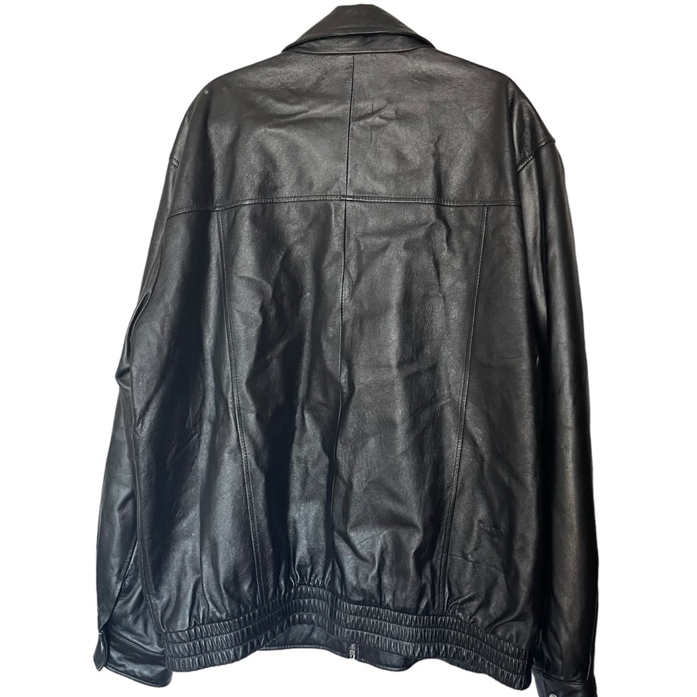 M. Julian Genuine Leather Black Mens Zip Up Jacket Size 2XL - Picture 3 of 16